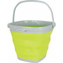 薄く畳めるバケツ10L グリーン