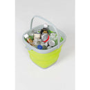 薄く畳めるバケツ10L グリーン