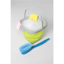 薄く畳めるバケツ10L グリーン