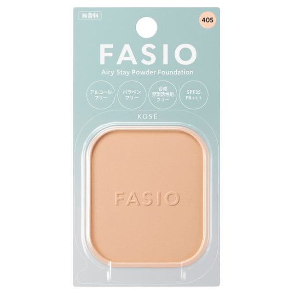 Kose Fasio Airy Stay Powder Foundation 405 Light Ocher 10g *