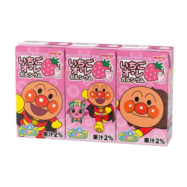 ◆Meiji Soreike! Anpanman Strawberry Ore Calcium 125mlX3 packs*
