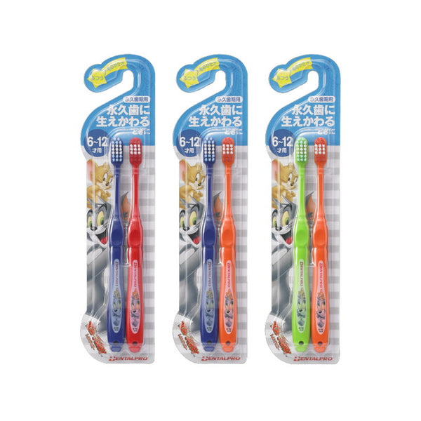 Dental Pro Tom &amp; Jerry Toothbrush for 6-12 years old 2-piece set ○ Color cannot be selected