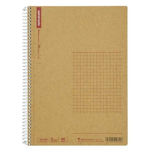A5 spiral notebook grid ruled 80 sheets