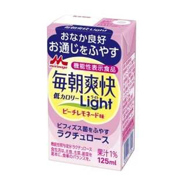 ◆【機能性表示食品】毎朝爽快 LIGHT（ライト） ピーチレモネード味 125ml