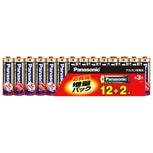 パナソニック アルカリ乾電池 単3電池 12＋2本パック（限定増量パック）