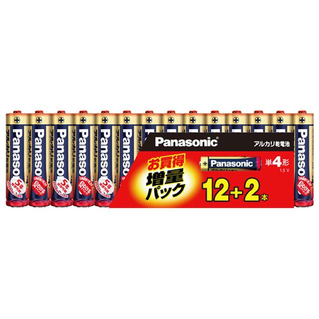 Panasonic Alkaline Battery AAA Battery 12 + 2 Pack (Limited Increased Pack)