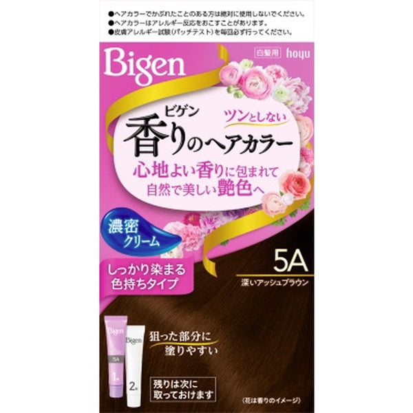 【医薬部外品】ビゲン 香りのヘアカラー クリーム 5A 濃いアッシュブラウン 40g＋40g