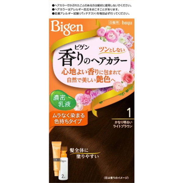 【医薬部外品】ビゲン 香りのヘアカラー乳液 1 かなり明るいライトブラウン 40g＋60ml