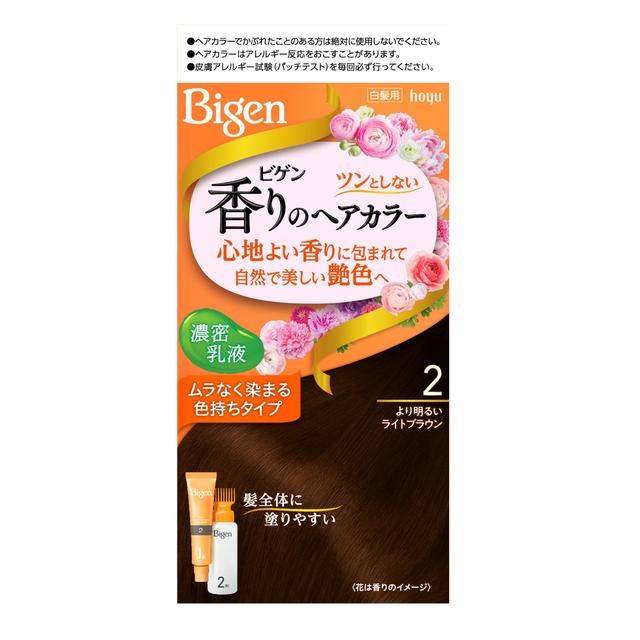 [Quasi-drug] Bigen Fragrant Hair Color Emulsion 2 Brighter Light Brown 40g + 60ml