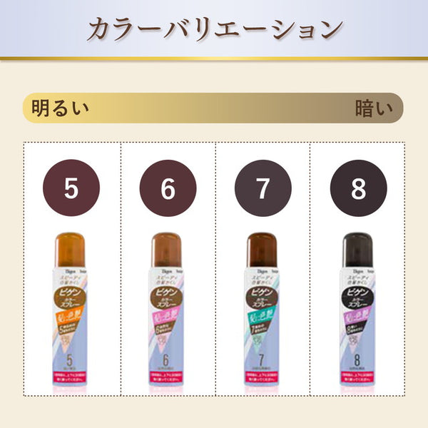 ホーユー ビゲン カラ-スプレー 8 自然な黒色 82g（125ml）