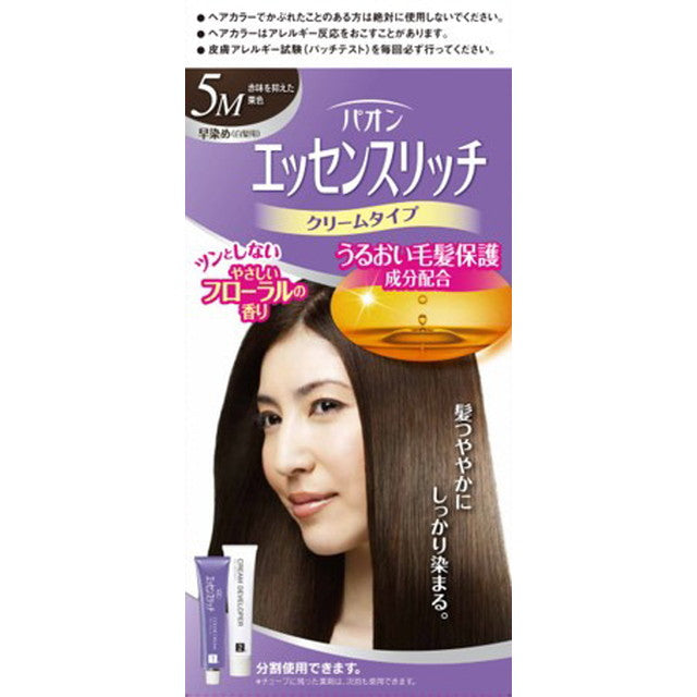 [Quasi-drug] Paon Essence Rich Cream Type 5M Chestnut color with reduced redness 40g + 40g*