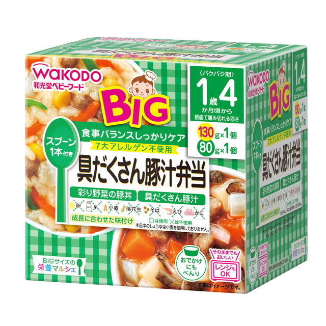 Wakodo BIG Nutrition Marche Pork miso soup bento (from around 16 months) 130g/80g