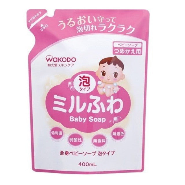 Asahi Group Mill Fuwa whole body baby soap foam type refill 400ml