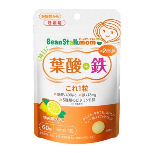 Bean Star Kum 每日叶酸 + 铁 1 粒 60 克